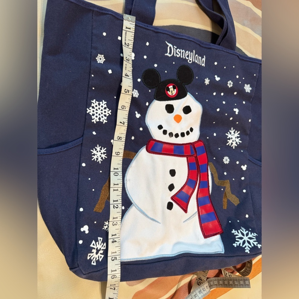 Disney Parks Walt Disney World Mickey Snowman Holiday Tote Bag - Picture 7 of 7